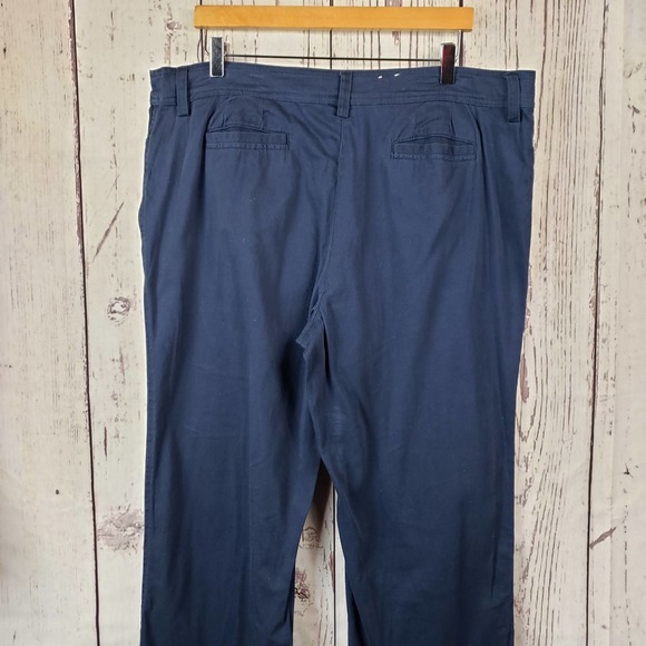 White Stag Casual Pants Womens Size 16 Flat Front Straight Leg Stretch Blue - Picture 6 of 9